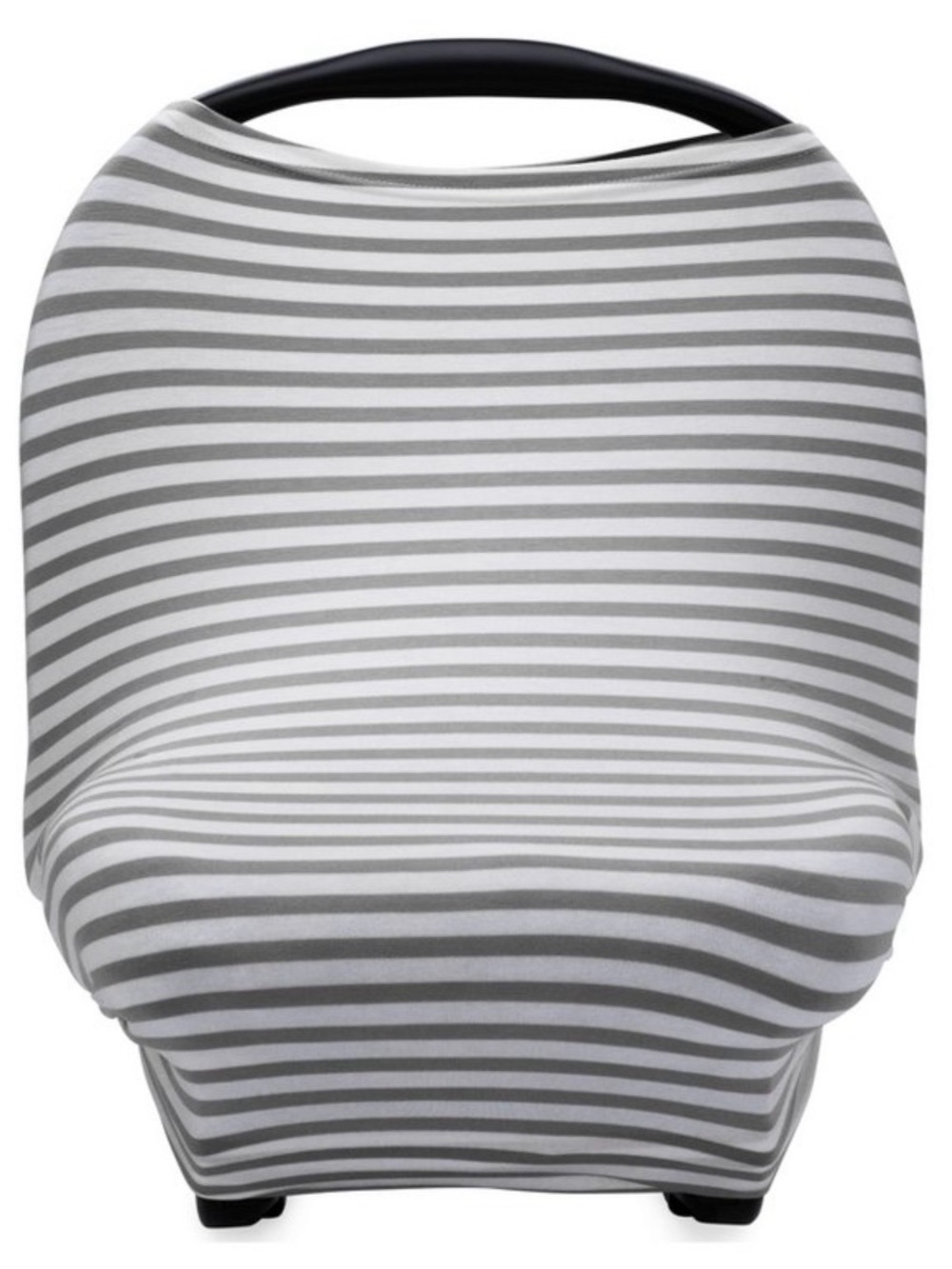 Multi-Use Nursing Cover / Car Seat Cover – Gray & White Stripes EUC